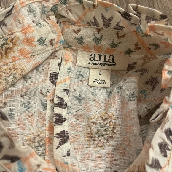 a.n.a Women’s Large Blouse Victorian Ruffle Sleeves Peasant Cottagecore Boho - Picture 6 of 10